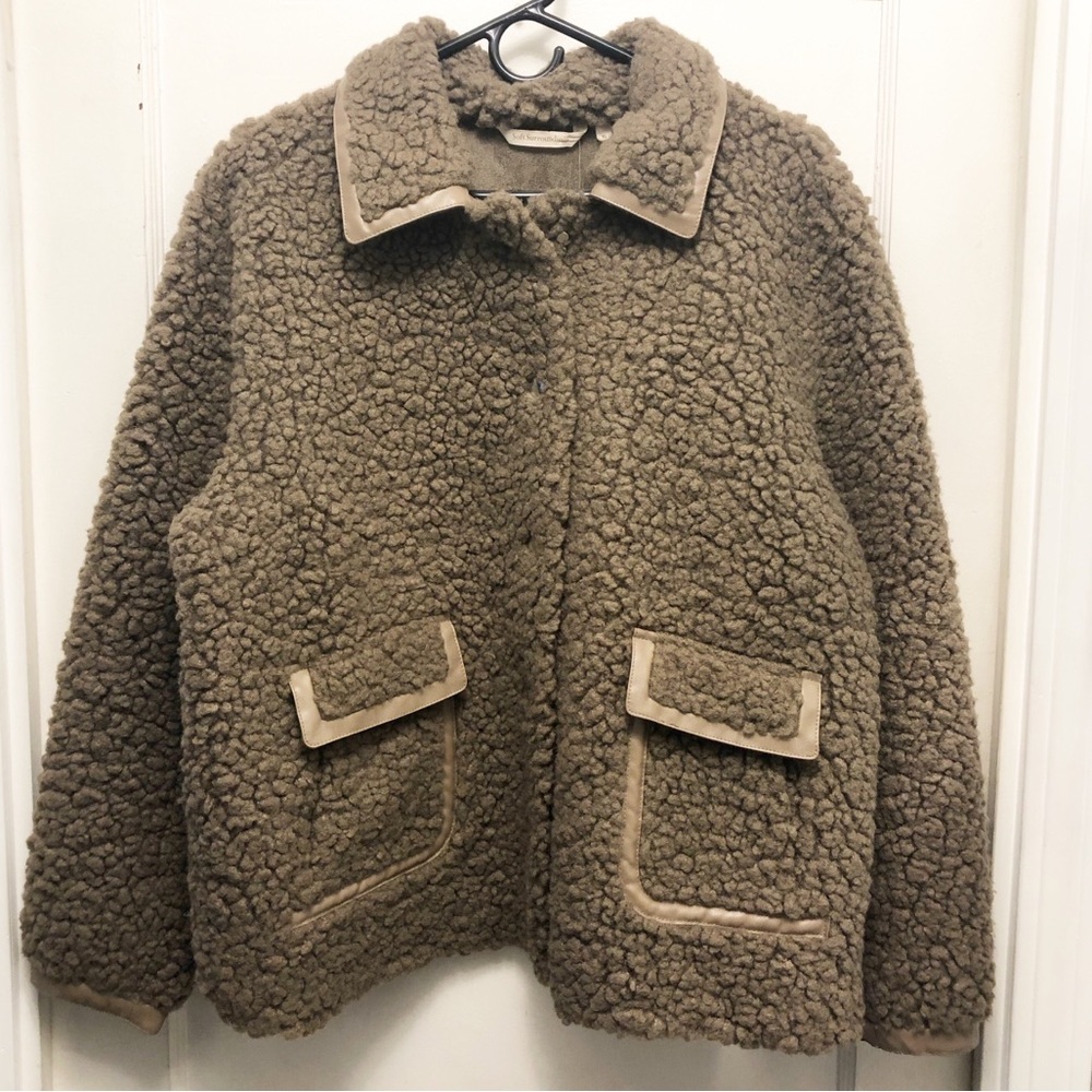 NWT Soft Surroundings Margarete Jacket Size XL Color Taupe